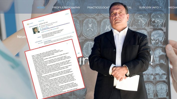 Bivši ministar i novi stari kirurg u Vinogradskoj ima web stranicu: Neurokirurgija... je vrsta umjetnosti