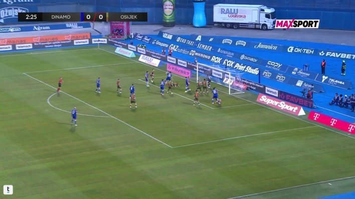 Pogledajte kako je Dinamo zabio Osijeku već u trećoj minuti