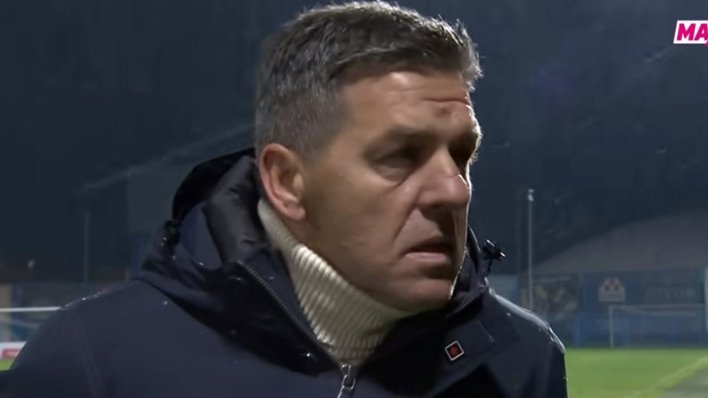 Dramatična scena nakon utakmice Slavena i Vukovara: Reklamni pano pao tijekom davanja izjave