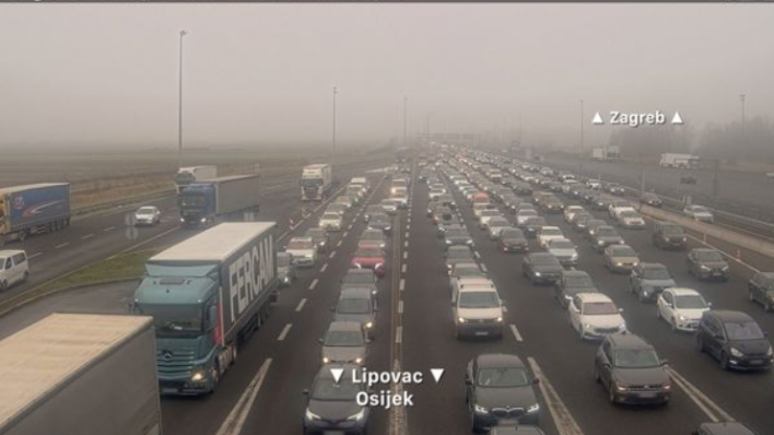 Brojne nesreće stvaraju kolone na A3, na A2 kolona je duga oko 3 km