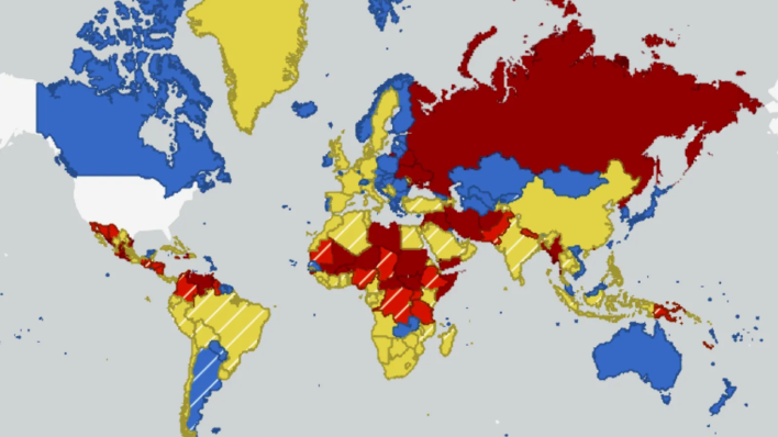 Karta SAD-a s preporukama za putovanja: Posebna napomena za Hrvatsku