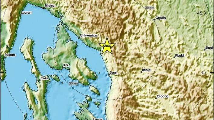 Lagani potres pogodio Kvarner