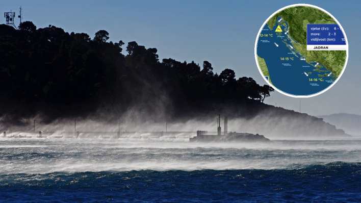 Stiže nam opasno zahlađenje: Na moru marčana bura, na kopnu kiša, u gorju - snijeg