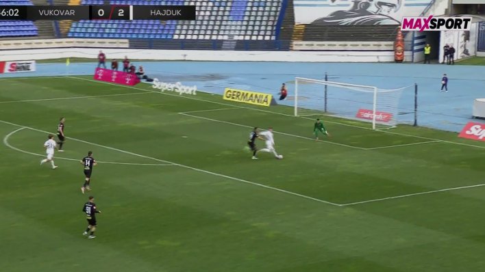 Hajduk dominira i poigrava se: Pogledajte gol Rebića za 0:3