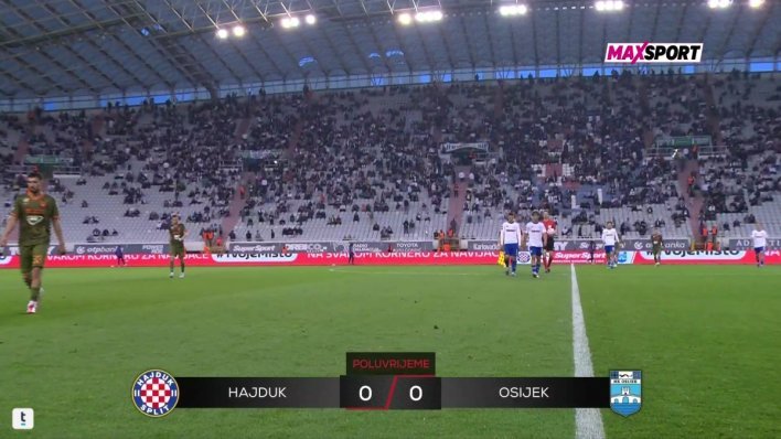 Ovo se rijetko viđa: Poslušajte kako je Poljud ispratio igrače Hajduka na poluvrijeme