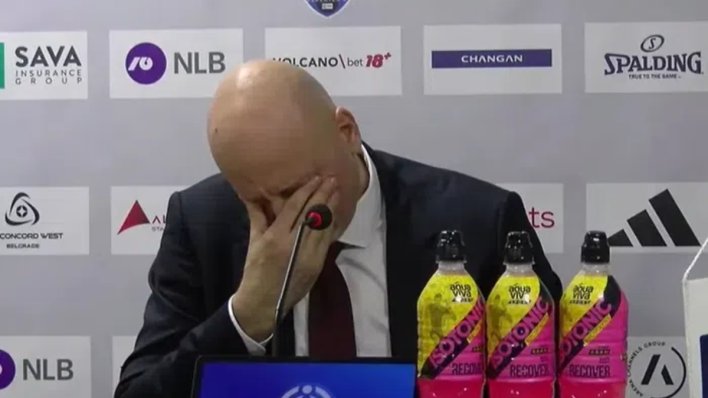 Trener Zvezde nakon pobjede se slomio i u suzama napustio presicu: 'Ne mogu više, majke mi'