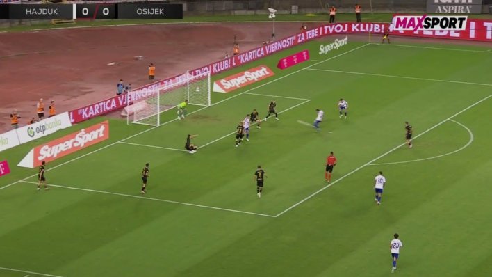 Trenutak kad je Poljud eksplodirao: Pogledajte krasnu akciju i gol Hajduka za 1:0