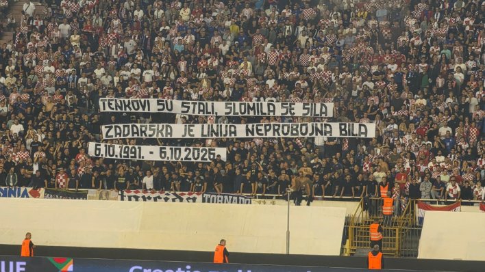 Hrvatski navijači posvetili poruku obrani Zadra: 'Zadarska je linija neprobojna bila'