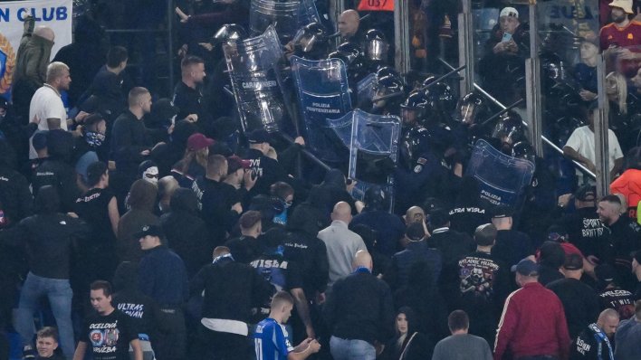 Slovački huligani na rimskom Olimpicu ozlijedili policajca