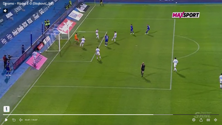 Sjajan gol Stojkovića: Pogledajte kako je Dinamo poveo protiv Rijeke