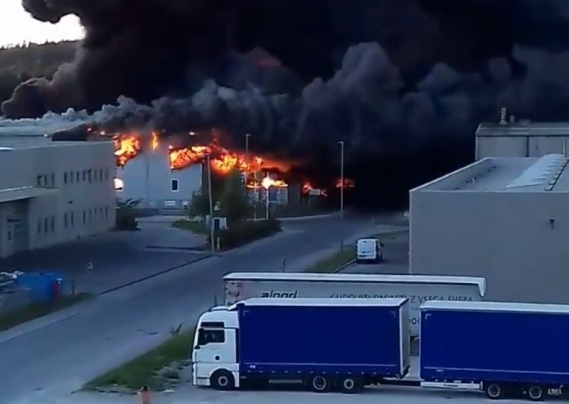 [VIDEO] Više od 250 vatrogasaca borilo se s ogromnim požarom u slovenskoj tvornici