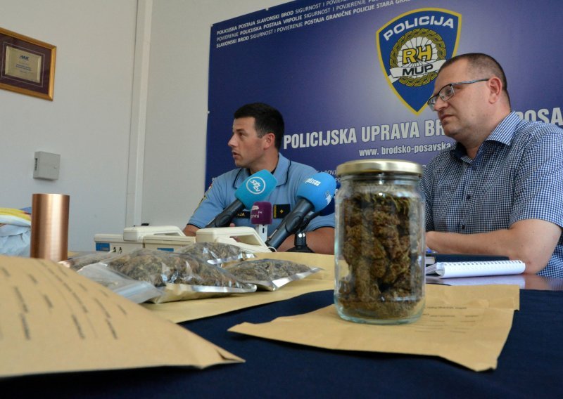 Policijski pas u Slavonskom Brodu u stanu pronašao gomilu droge i sve potrebno za uzgoj marihuane
