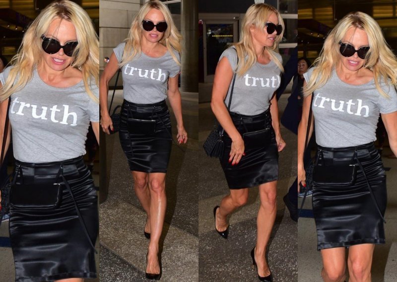 Pamela Anderson privlačila poglede u minici i pripijenoj majici sa znakovitom porukom
