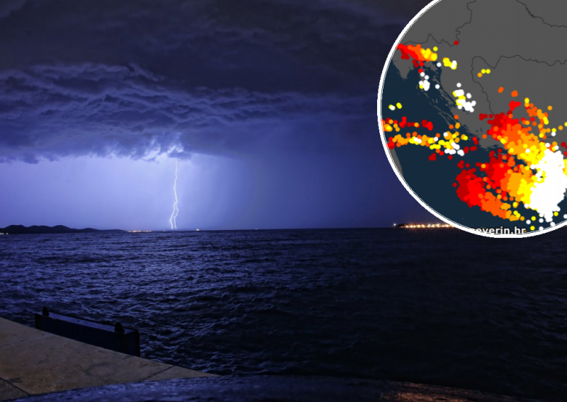 Europski sustav upozorio: Na Jadranu moguća tornada; stižu jaka nevremena, neki dijelovi naše obale već pogođeni