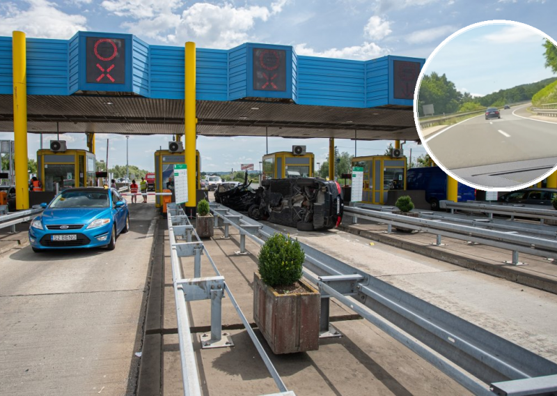 Vozač BMW-a snimljen kako juri prije nesreće na naplatnim kućicama. Snimatelj je i sam kršio propise