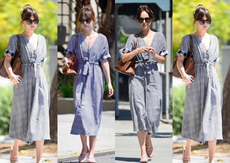 Ležeran look: Dakota Johnson prošetala u savršenoj ljetnoj haljini