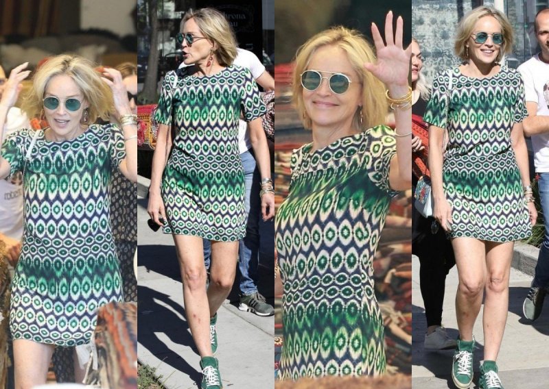 Za nju je vrijeme stalo: Zanosna Sharon Stone pokazala zavidnu figuru u efektnoj haljini i tenisicama