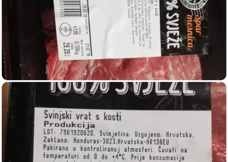 Javio nam se zabrinuti čitatelj s viješću da Spar prodaje svinjetinu iz Hondurasa, no evo o čemu se zapravo radi