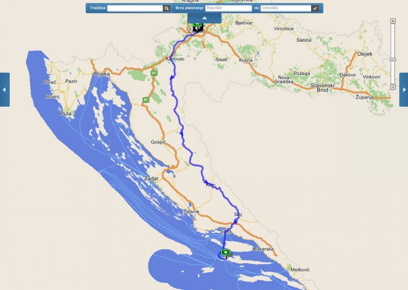 HAK objavio novu interaktivnu kartu Hrvatske