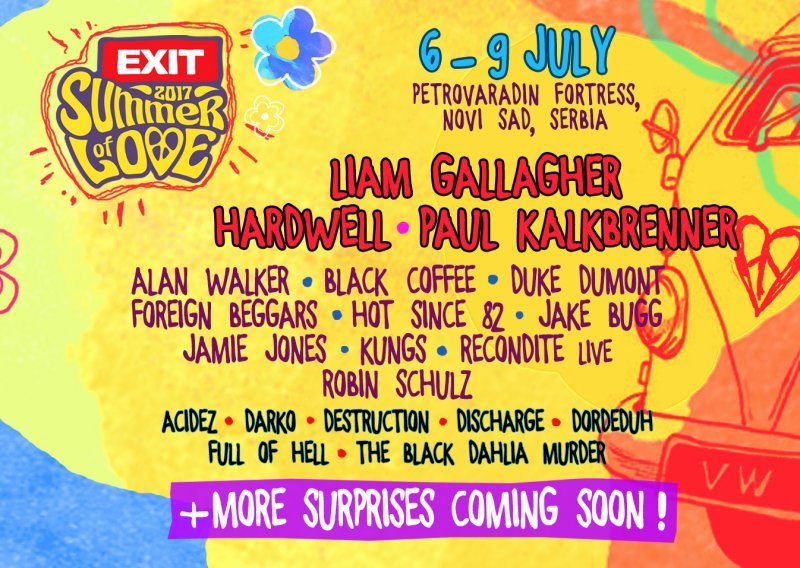 Liam Gallagher, Paul Kalkbrenner i Hardwell prve zvijezde Exita