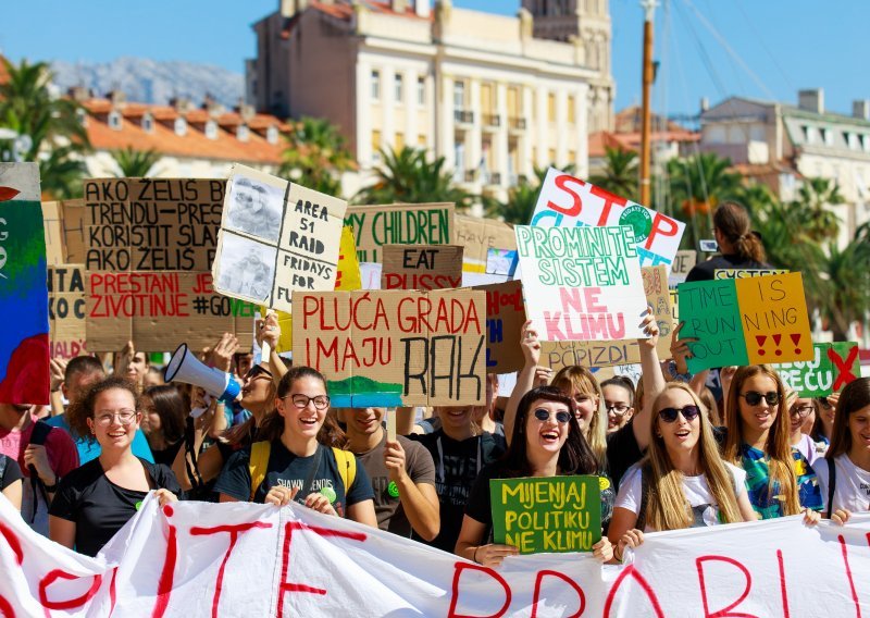 Splićani rasturaju na Globalnom prosvjedu za klimu, Zagreb 'povukao' od 18 sati