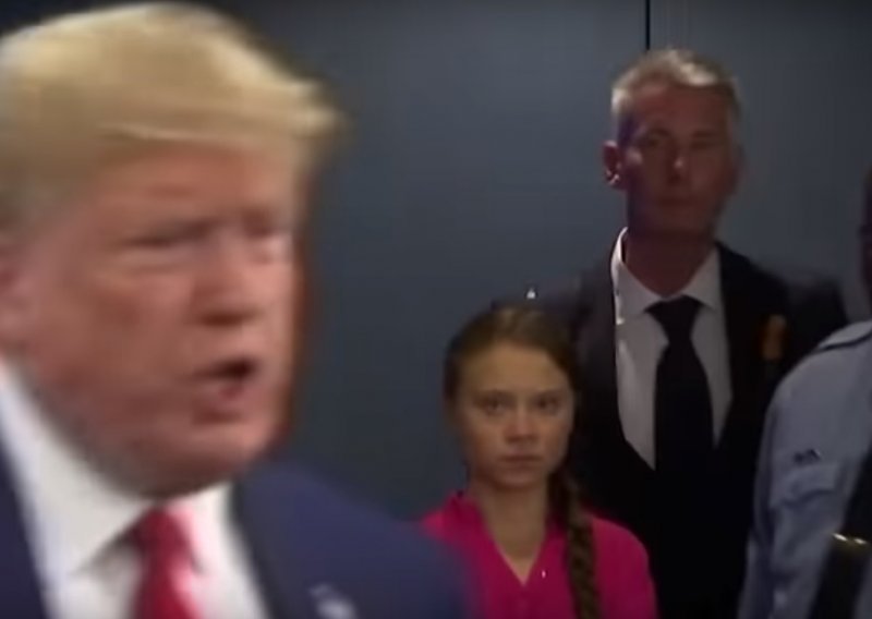 Snimljeno kako američki predsjednik ignorira Gretu Thunberg