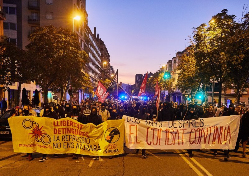 Prosvjed u Kataloniji povodom obljetnice referenduma o nezavisnosti