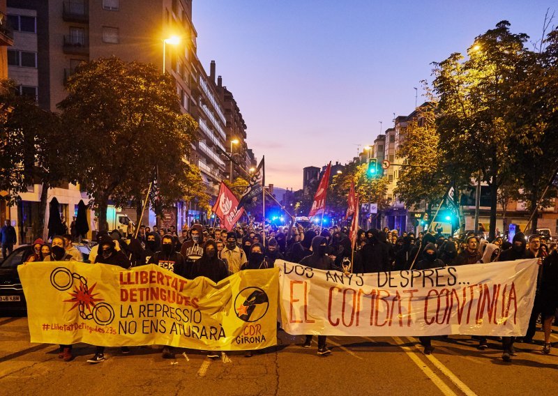 Prosvjed u Kataloniji povodom obljetnice referenduma o nezavisnosti