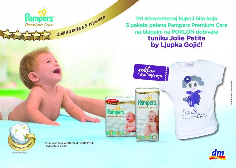 Poklanjamo vam Pampers Premium Care pelene