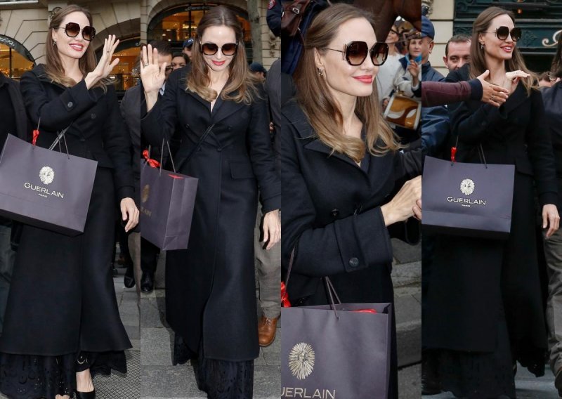 U crnom od glave do pete: Angelina Jolie stvorila pomutnju na pariškim ulicama