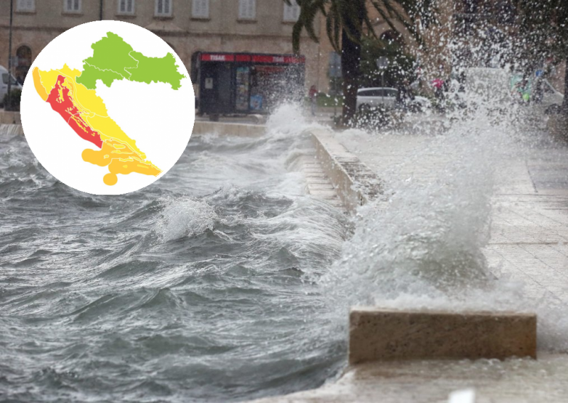 Vrijeme će danas biti promjenjivo a za petak su izdani crveni i žuti meteoalarmi - stižu olujno jugo i obilna kiša