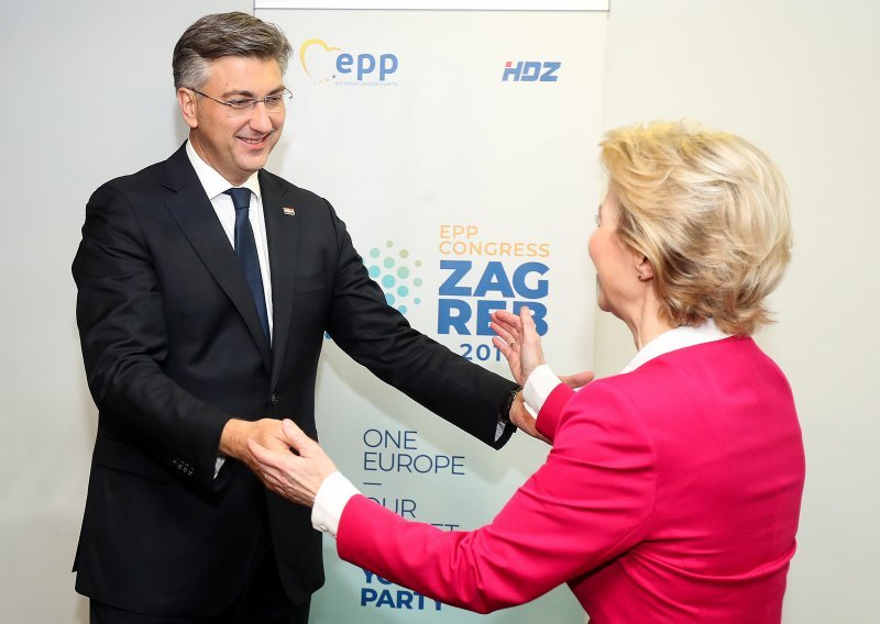 [FOTO] Plenković dočekao novu šeficu Europske komisije u Zagrebu
