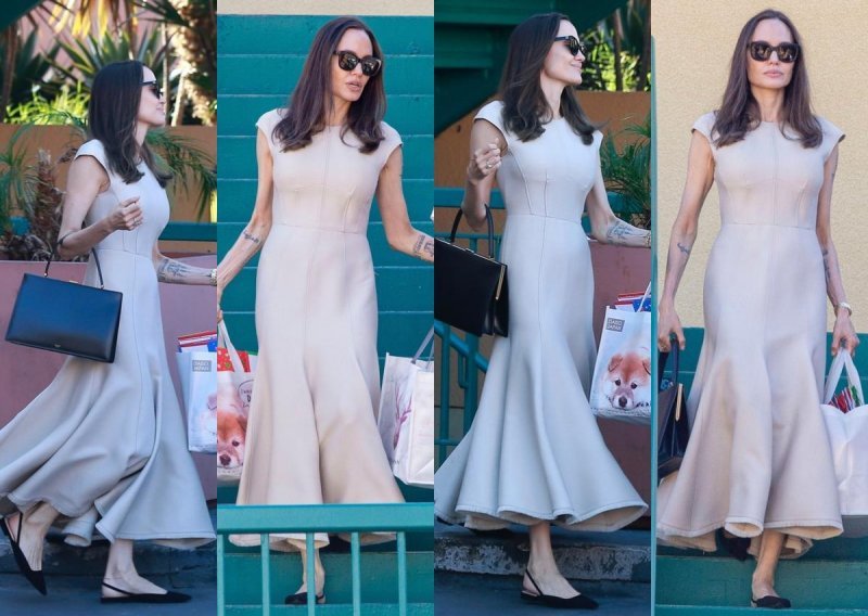 Zvijezda na gradskim ulicama: Angelina Jolie plijenila elegancijom u laskavoj haljini