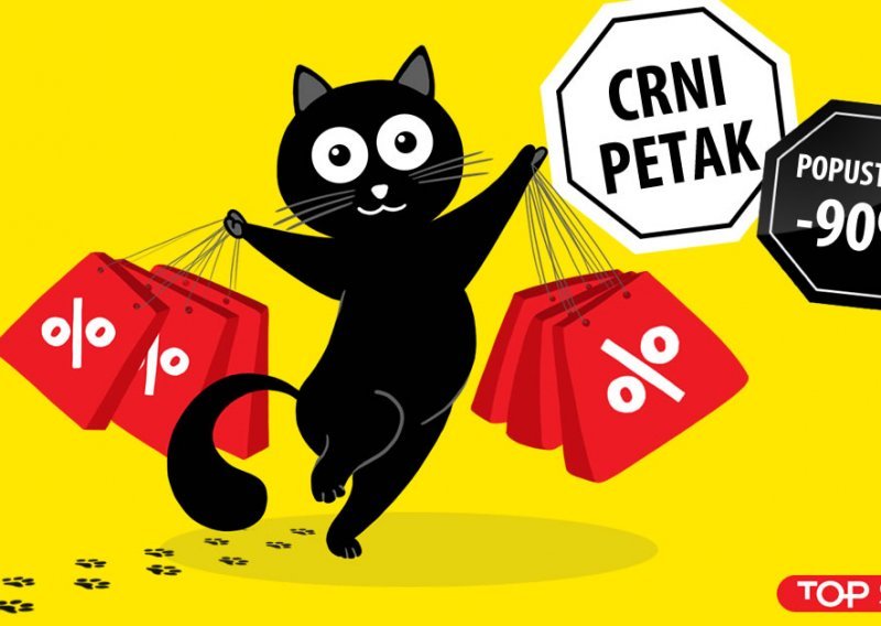 Od 27.11. do 2.12. ne propustite Crni petak u Top Shopu gdje vas čekaju popusti do čak -90% na Dormeo, Delimano, Walkmaxx, Rovus, Wellneo i Top Shop proizvode