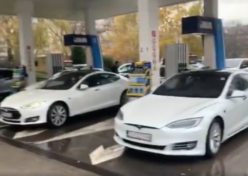[VIDEO] Vozači električnih vozila zauzeli benzinsku u Zagrebu: Svi ostali nam blokiraju punionice!