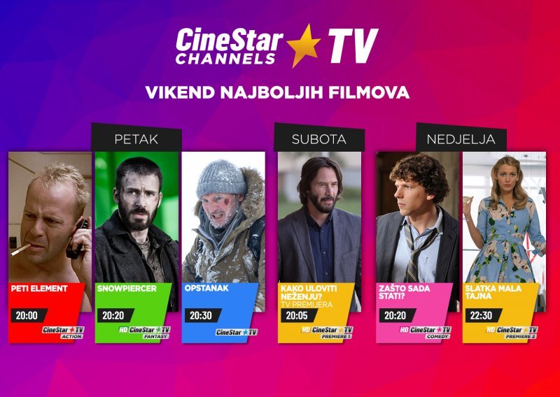 Vikend najboljih filmova je na CineStar TV Channels