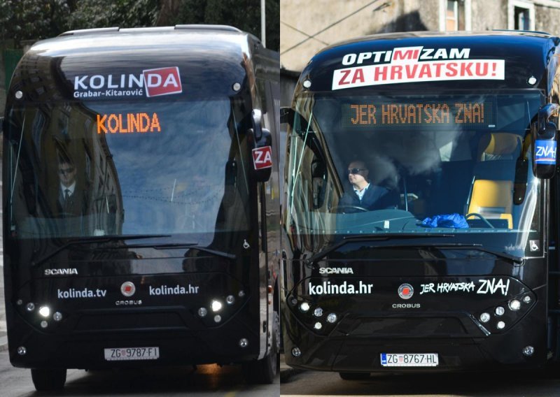 Grabar-Kitarović kao i prije pet godina vozi se u autobusu koji ima jedan vrlo specifičan detalj