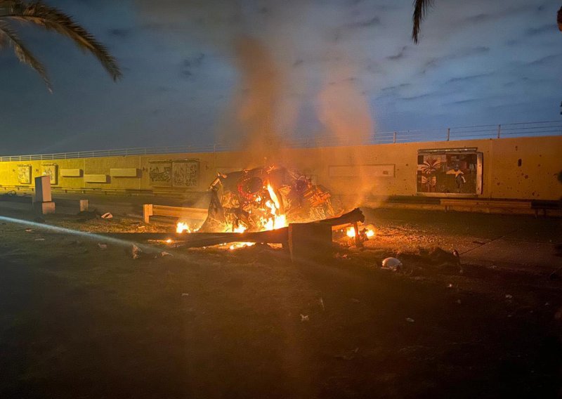 [FOTO] Pogledajte fotografije mjesta atentata u Bagdadu koji bi mogao uzdrmati cijeli svijet