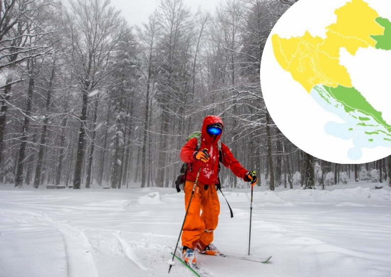 DHMZ upalio žuti meteoalarm, a dijelovi Hrvatske napokon će se zabijeliti. Doznajte koji i kada