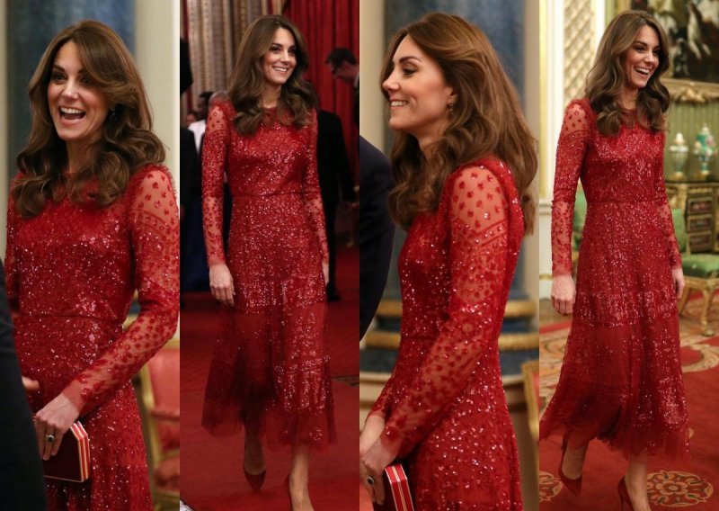 U crvenom od glave do pete: Kate Middleton ukrala svu pozornost u Buckinghamskoj palači
