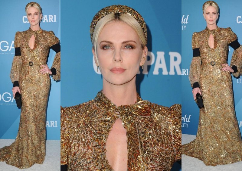 Poput božice: Prelijepa Charlize Theron zasjala u zlatu od glave do pete