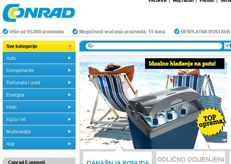 Conrad otvorio hrvatski web shop, nudi besplatnu dostavu