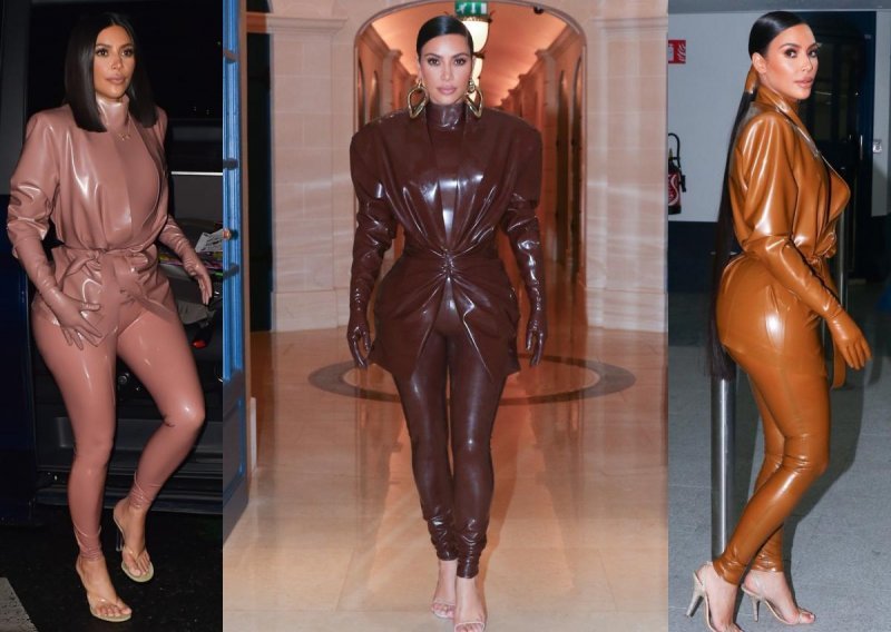 Kim Kardashian zaustavljala poglede: Tri kombinacije od lateksa kakve bi se malo tko odlučio odjenuti