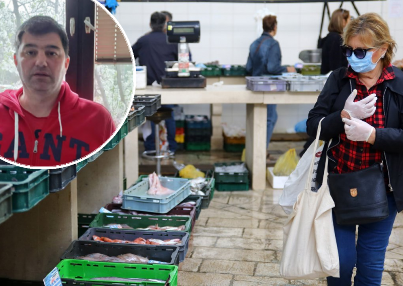 'Zatvorili su nas preko noći, bacio sam gotovo 200 kilograma ribe. Ne razumijem zašto su tržnice zatvorene, a ne i trgovine u kojima svi sve pipkaju'