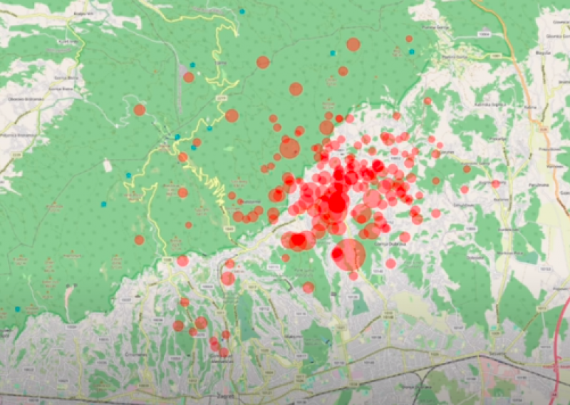 Pogledajte kako je Zagreb pogodilo gotovo tisuću potresa u 24 dana