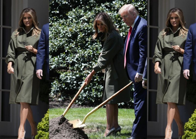 Izgled prije udobnosti: Melania Trump u prvom pojavljivanju nakon skoro dva mjeseca okopavala vrt u štiklama