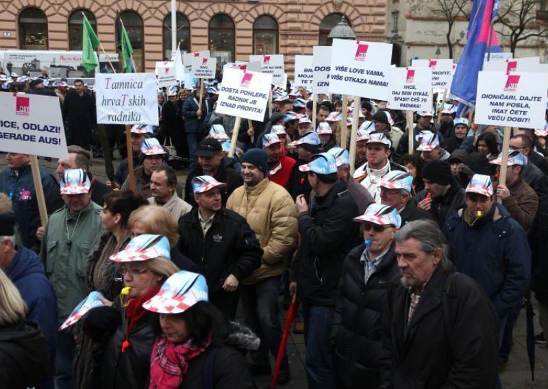 Radnici HT-a prosvjeduju protiv otpuštanja