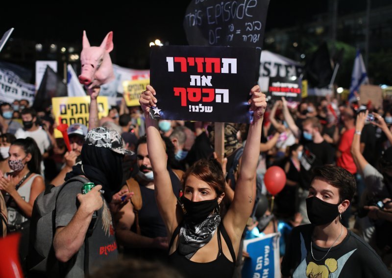 [FOTO] Kuha i u Izraelu: Tisuće prosvjeduju zbog neučinkovitog odgovora vlade na koronakrizu