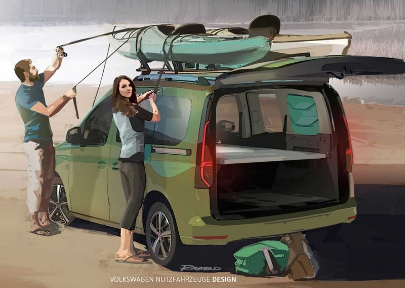 Volkswagen Mini-Camper; prve skice novog Caddyja za odmor