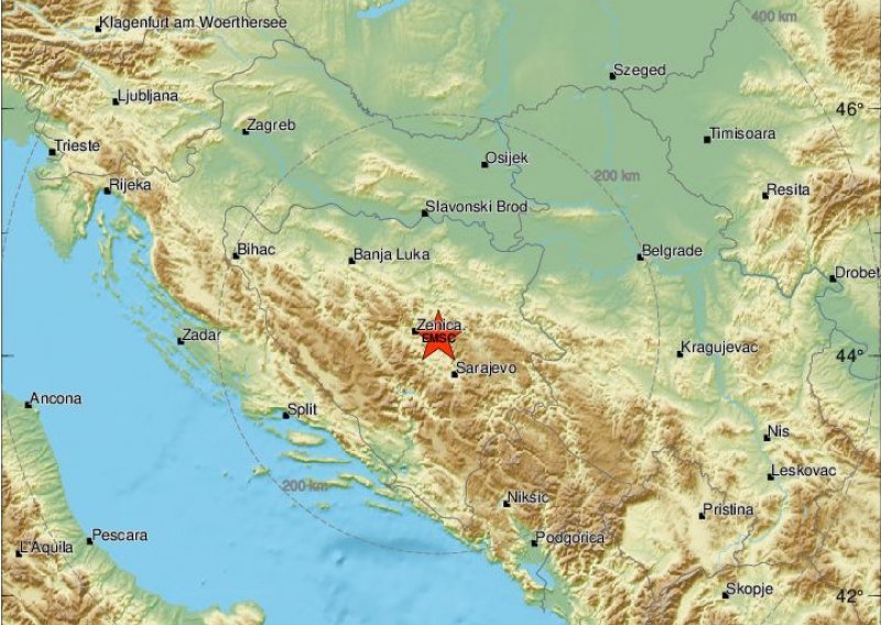 Potres od 3,6 stupnjeva po Richteru pogodio BiH, uslijedila i dva slabija